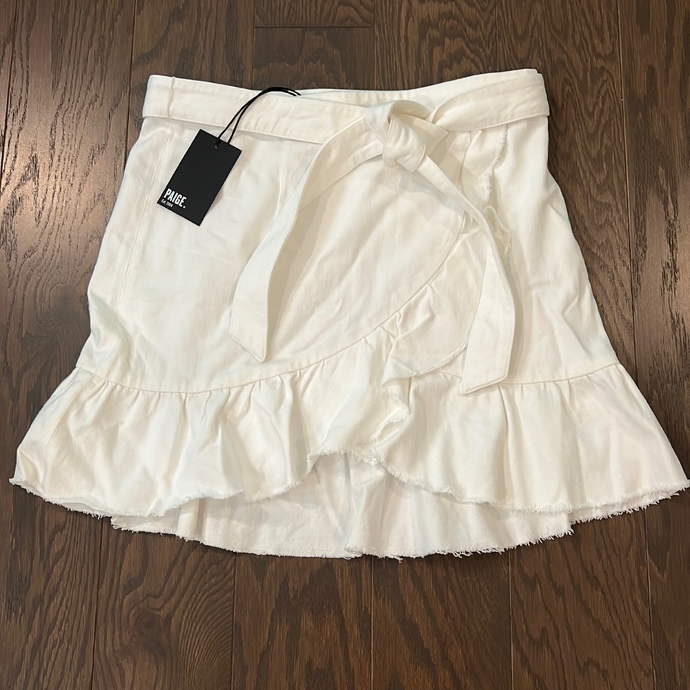 PAIGE White Mini Skirt
